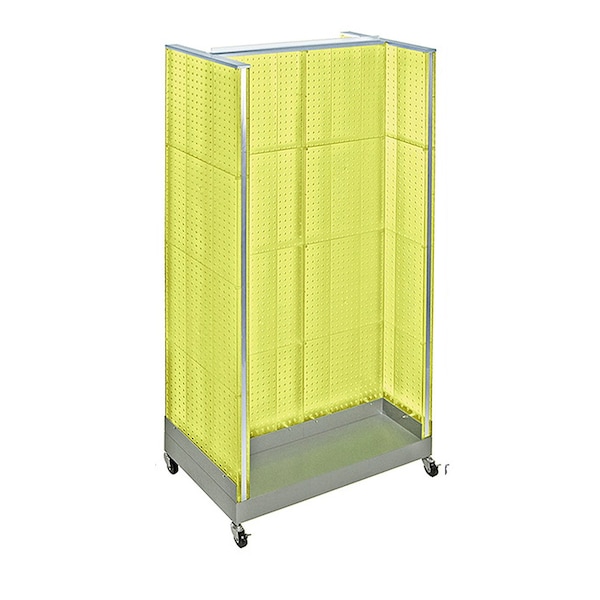 H-Unit Pegboard Floor Display on Wheeled Base